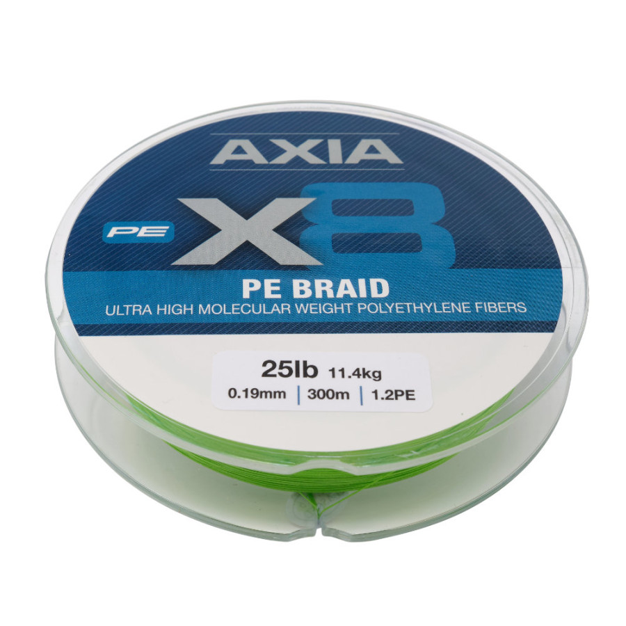  BRAID X8 PE 300mt AXIA ΝΗΜΑ ΟΚΤΑΚΛΩΝΟ GREEN/ ΠΡΑΣΙΝΟ