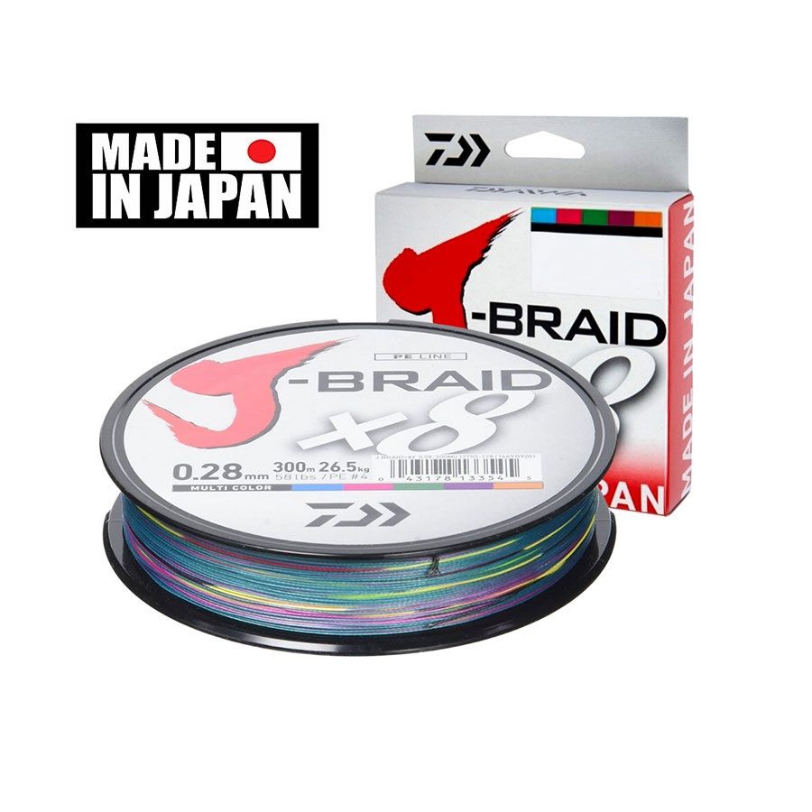 ΝΗΜΑ DAIWA J8-BRAID 8ΚΛΩΝΟ 500mt ΠΟΛΥΧΡΩΜΟ