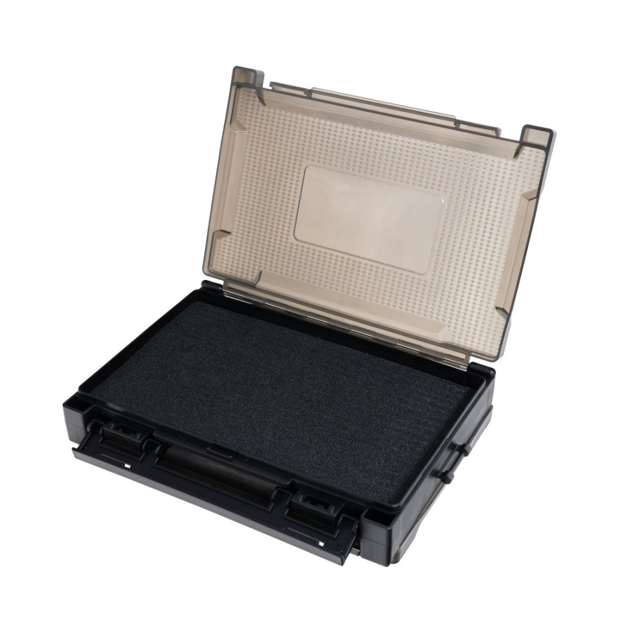 SLIT FOAM AND COMPARTMENT BOX HTO ΚΑΣΕΤΙΝΑ ΔΥΟ ΟΨΕΩΝ 20.5x14.5x4.6cm BLACK/ΜΑΥΡΟ