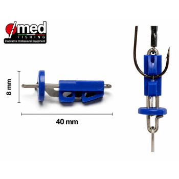 BAIT CLIP MED FISHING MF3 BLUE NICKEL 40×8MM 5ΤΜΧ