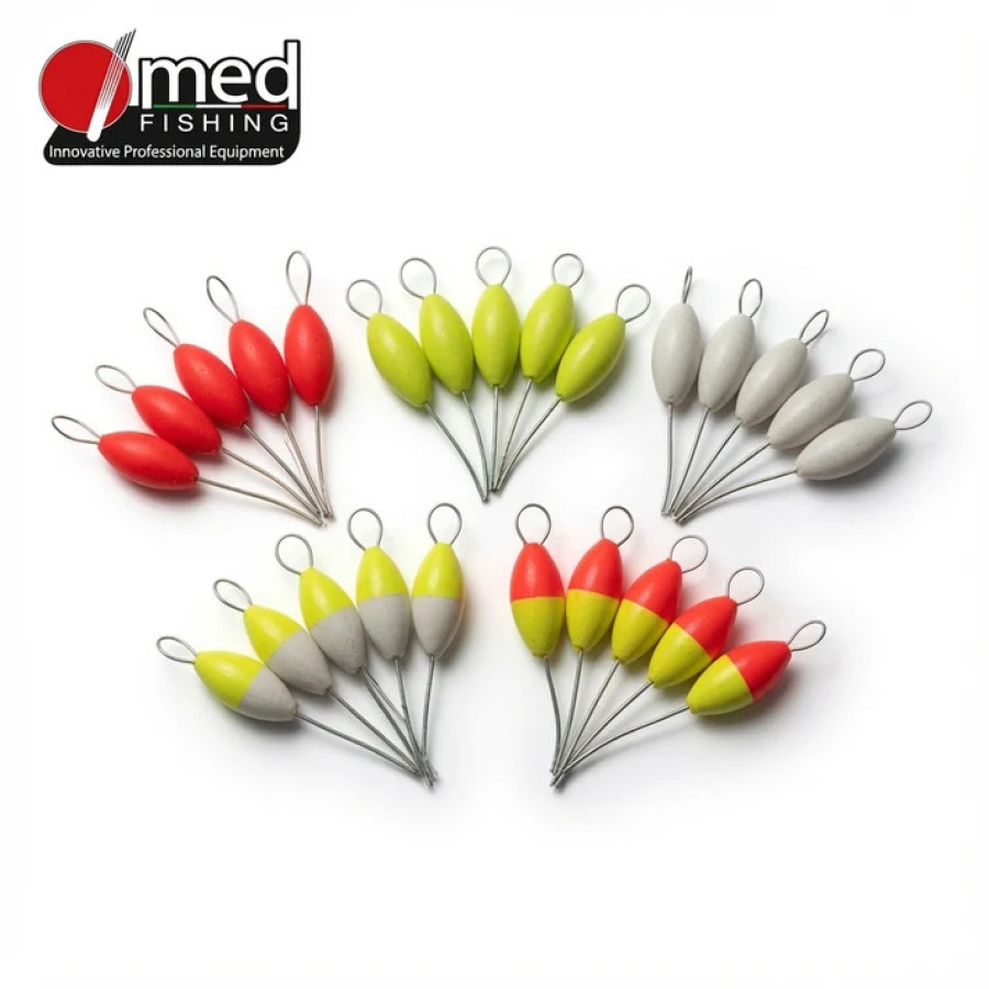 ΟΒΑΛ ΦΛΟΤΕΡ ΑΡΜΑΤΩΣΙΑΣ MED FISHING FO GLOSSY PAINT 4,8×10mm 12ΤΜΧ
