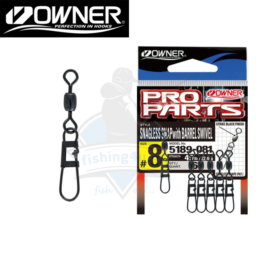 OWNER ΣΤΡΙΦΤΑΡΙ ΜΕ ΠΑΡΑΜΑΝΑ SNAGLESS SNAP WITH BARREL SWIVEL 5189