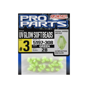 ΧΑΝΤΡΕΣ ΜΑΛΑΚΕΣ ΦΩΣΦΟΡΟΥ 5197 UV GLOW SOFT BEADS OWNER GREEN/ΠΡΑΣΙΝΟ 