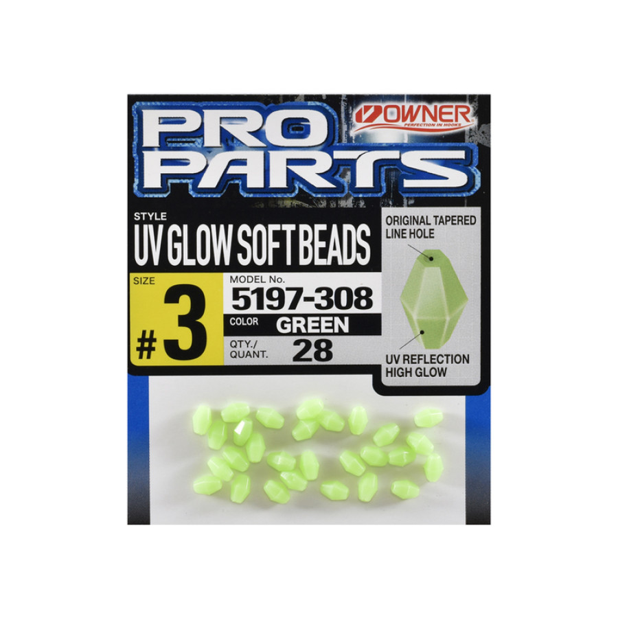 ΧΑΝΤΡΕΣ ΜΑΛΑΚΕΣ ΦΩΣΦΟΡΟΥ 5197 UV GLOW SOFT BEADS OWNER GREEN/ΠΡΑΣΙΝΟ 