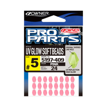 ΧΑΝΤΡΕΣ ΜΑΛΑΚΕΣ ΦΩΣΦΟΡΟΥ 5197 UV GLOW SOFT BEADS OWNER PINK/ΡΟΖ 