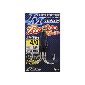 ASSIST HOOKS OWNER CULTIVA JT-39 JIGGER MEDIUM TWIN CHASER