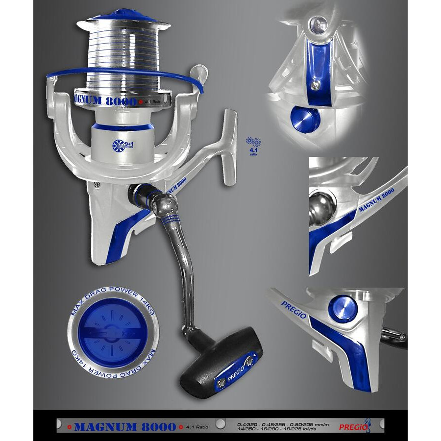 Μηχανισμός Ψαρέματος MAGNUM 8000 PREGIO 9+1BB