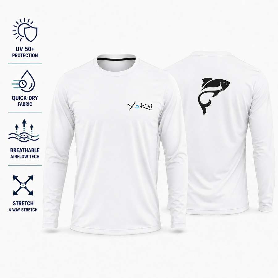 ΜΠΛΟΥΖΑΚΙ T-SHIRT UV 50+ ΥΟΚΑΙ ΜΕ ΣΧΕΔΙΟ ΨΑΡΑΚΙ ΑΣΠΡΟ