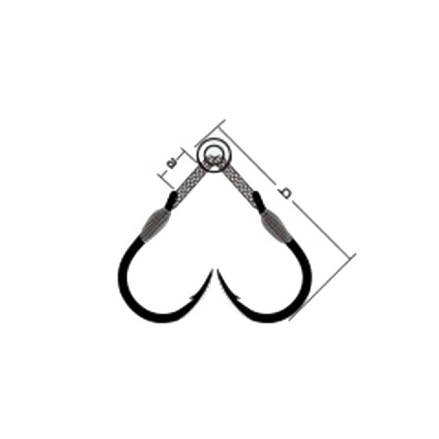 ASSIST HOOK BKK LIGHT SLOW JIGGING GAFF-R SF8065 SHORT / BRIGHT TIN