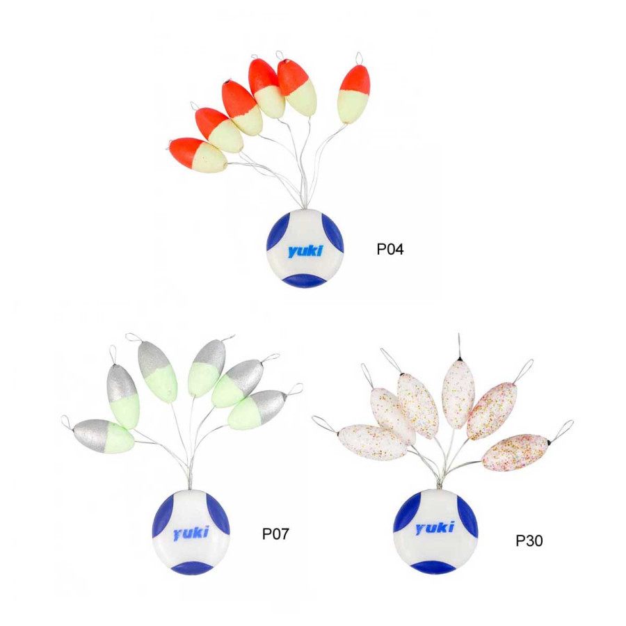 YUKI FLOTTER OVAL ΜΕ STOPPER 14x7MM / 6 τεμ.