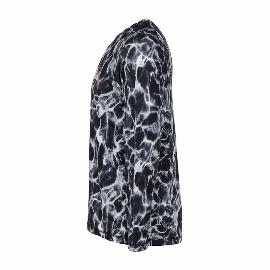 ΜΠΛΟΥΖΑ SAVAGE GEAR NIGHT UV LONG SLEEVE T-SHIRT BLACK WATERPRINT