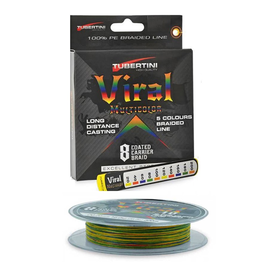ΝΗΜΑ TUBERTINI BRAIDED LINE VIRAL ΟΚΤΑΚΛΩΝΟ 1000MT / ΠΟΛΥΧΡΩΜΟ