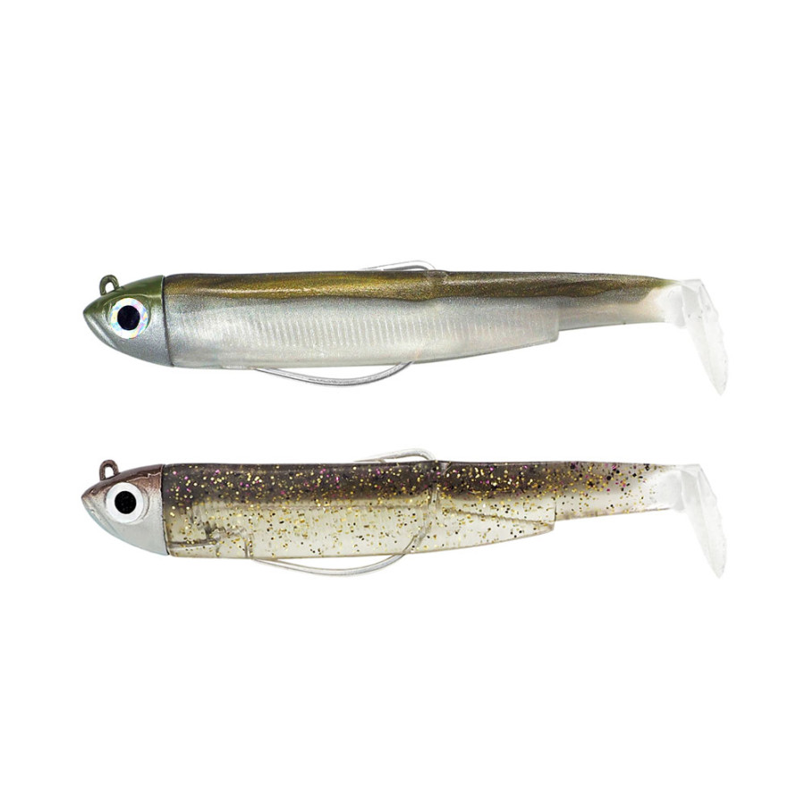 Σιλικόνη FIIISH BLACK MINNOW NO.2 DOUBLE COMBO 5GR KHAKI + MACCHIATO BM1310