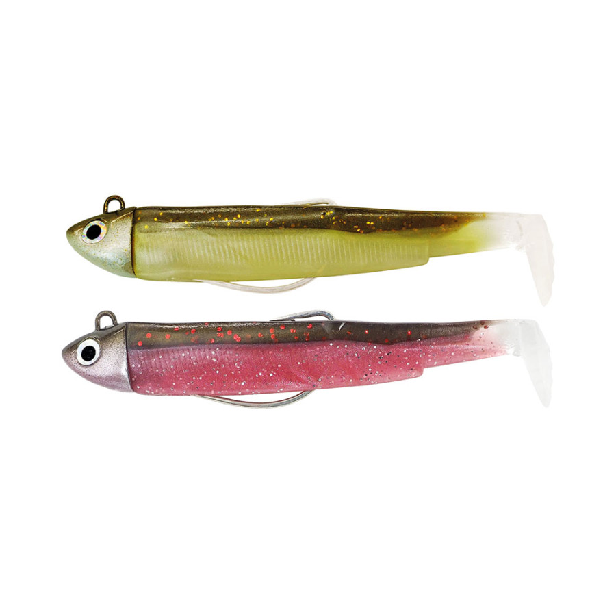 Σιλικόνη FIIISH BLACK MINNOW NO.2 DOUBLE COMBO 8GR SPARKLING BRONW+ PINK BM3010