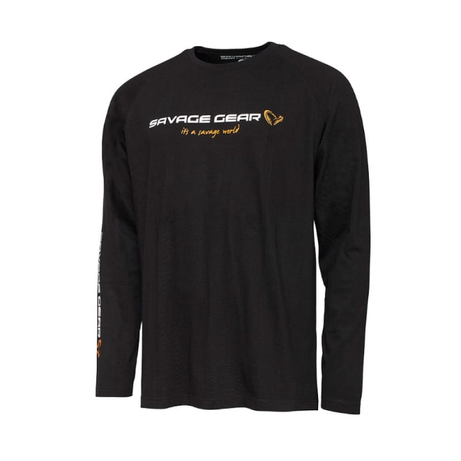 ΜΠΛΟΥΖΑ SAVAGE GEAR SIGNATURE LOGO LONG SLEEVE T-SHIRT BLACK CAVIAR