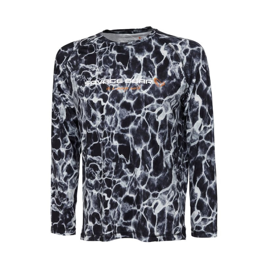 ΜΠΛΟΥΖΑ SAVAGE GEAR NIGHT UV LONG SLEEVE T-SHIRT BLACK WATERPRINT