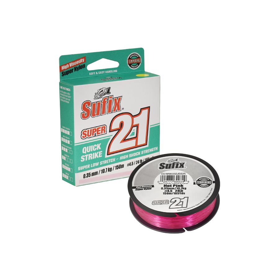 Πετονιά SUFIX NYLON  SUPER 21 PINK 150M / ΡΟΖ