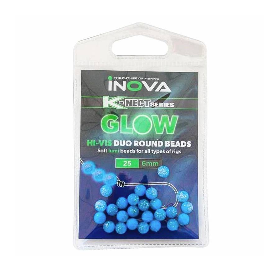 INOVA HI-VIS DUO ROUND GLOW BEADS 6MM