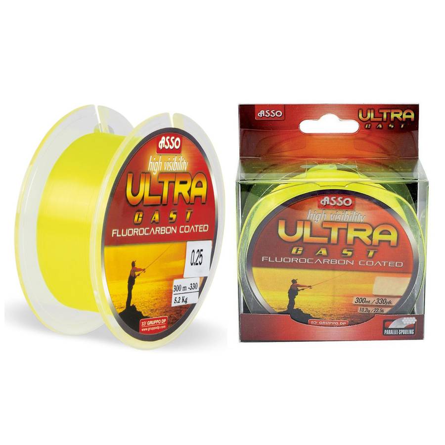ΠΕΤΟΝΙΑ ASSO ULTRACAST FLUOROCARBON COATED 300MT FLUO YELLOW