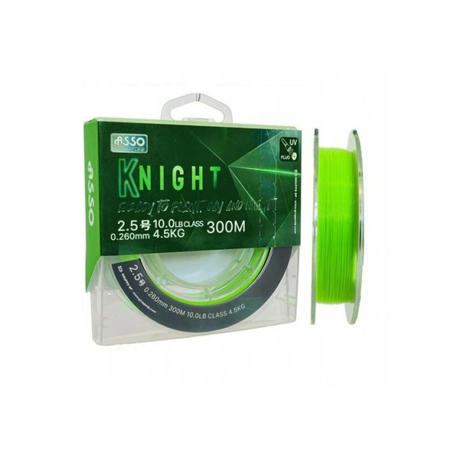 ΠΕΤΟΝΙΑ ASSO KNIGHT FLUOROCARBON COATED 300MT FLUO CHARTREUSE