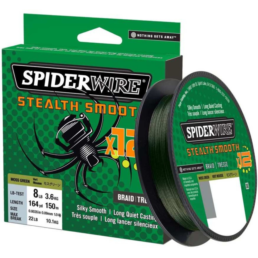 ΝΗΜΑ SPIDERWIRE STEALTH SMOOTH 12 BRAID 150MT - MOSS GREEN